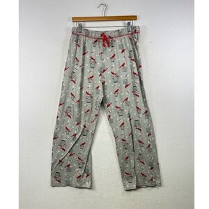 French Dressing Sleepwear Women's Pajama Pants Red Cardinal Bird Print‎ Size M